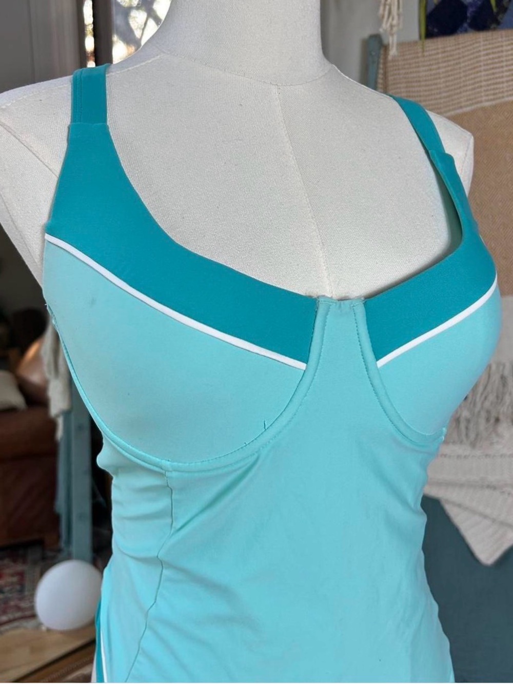 Women’s Teal One-Piece Swimsuit - Picture 2 of 8